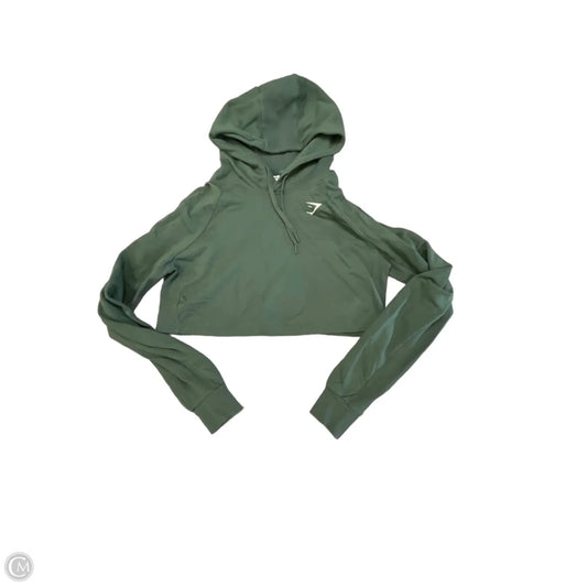 Athletic Sweatshirt Hoodie By Gym Shark In Green, Size: S