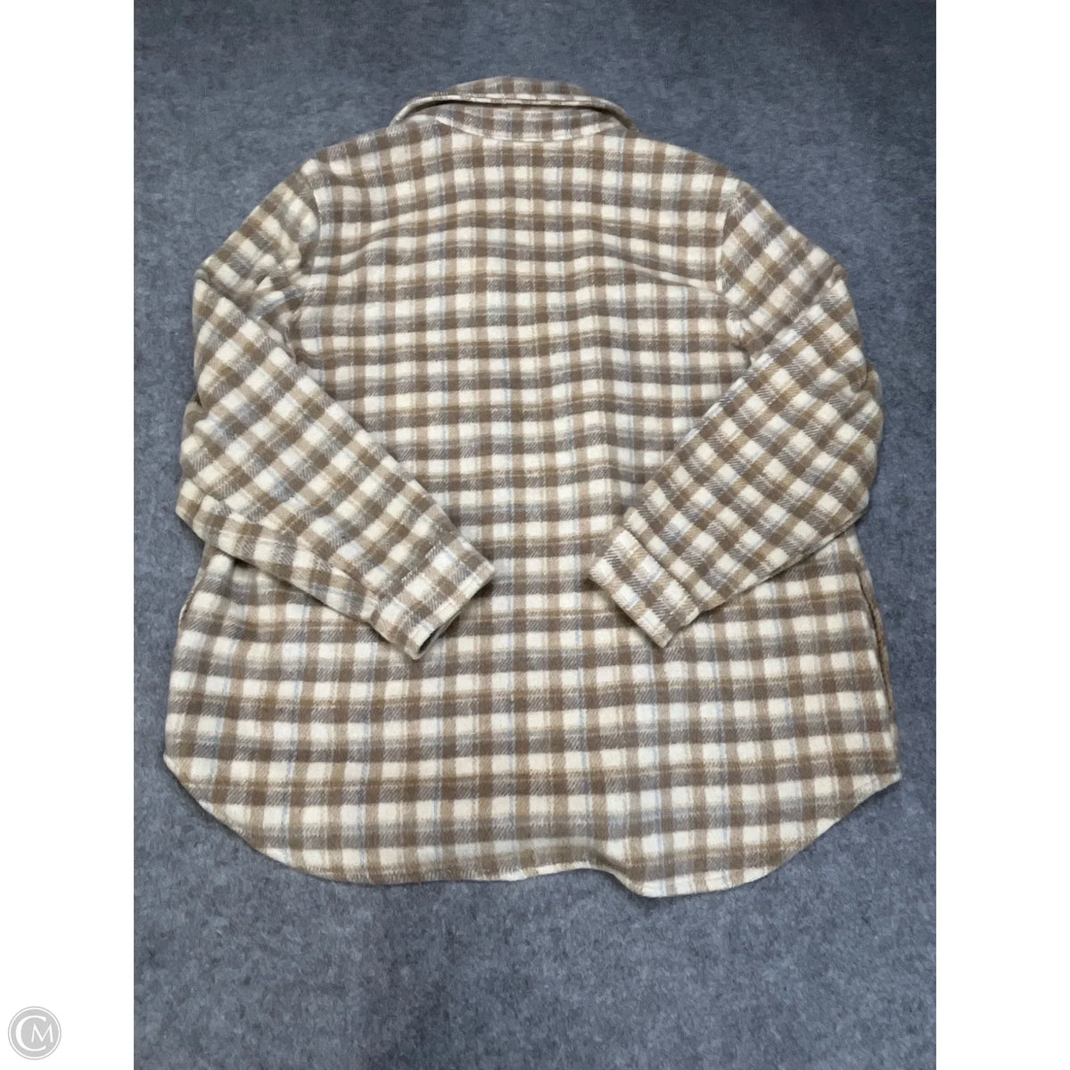 Jacket Shirt By Clothes Mentor In Plaid Pattern, Size: L