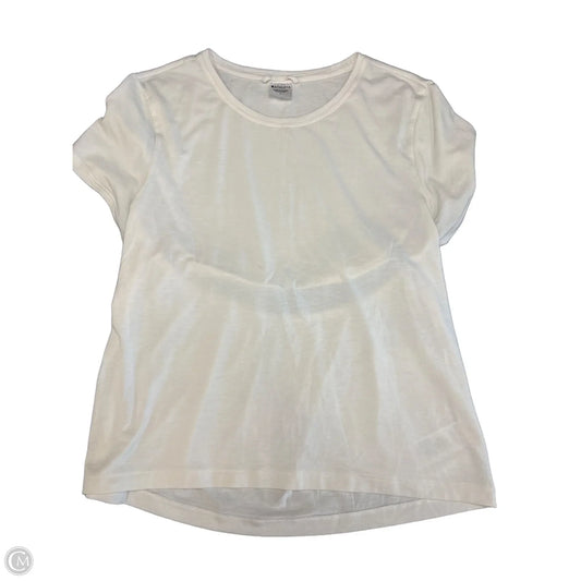Athletic Top Short Sleeve By Athleta In Cream, Size: M
