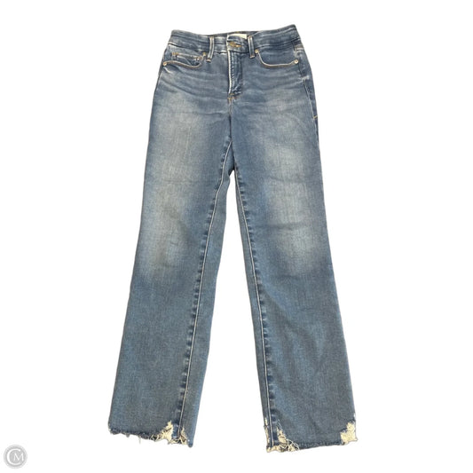 Jeans Straight By Good American In Blue Denim, Size: 0
