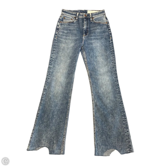 Jeans Flared By Rag & Bones Jeans In Blue Denim, Size: 0