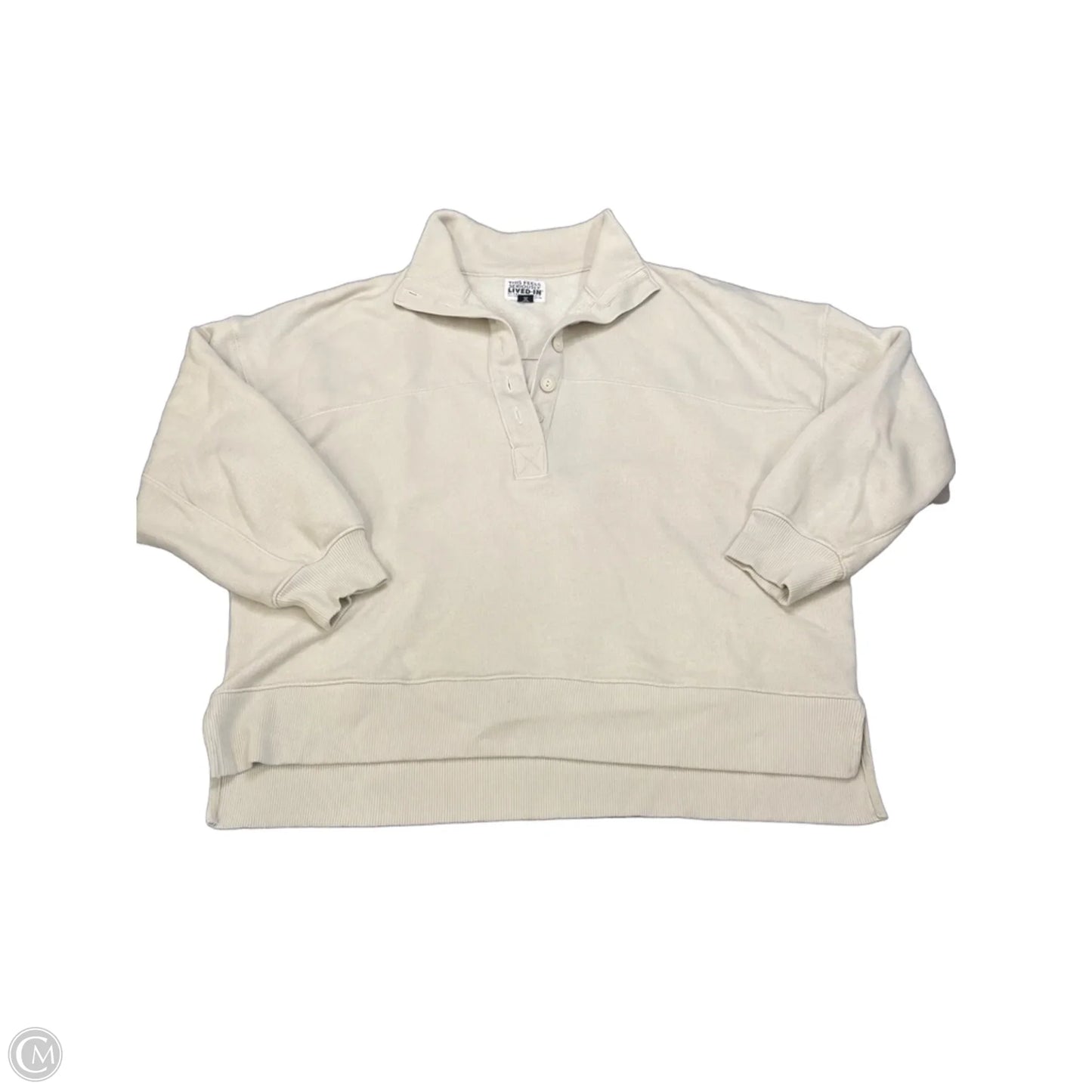 Sweatshirt Collar By American Eagle In Cream, Size: M