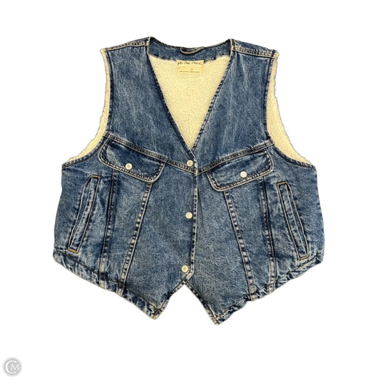Vest Faux Fur & Sherpa By We The Free In Blue Denim, Size: Xl
