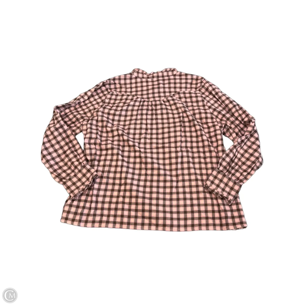 Top Long Sleeve By Rails In Plaid Pattern, Size: L