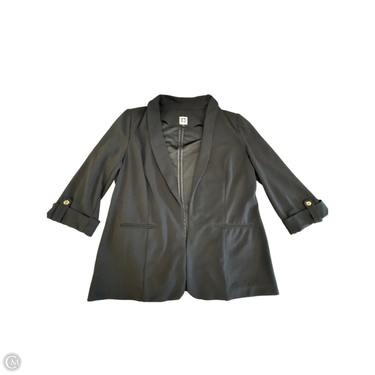Blazer By Anne Klein In Black, Size: 1x
