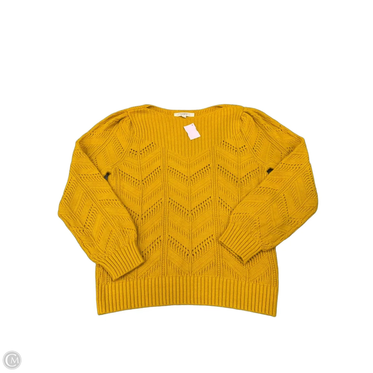 Sweater By Loft In Yellow, Size: L
