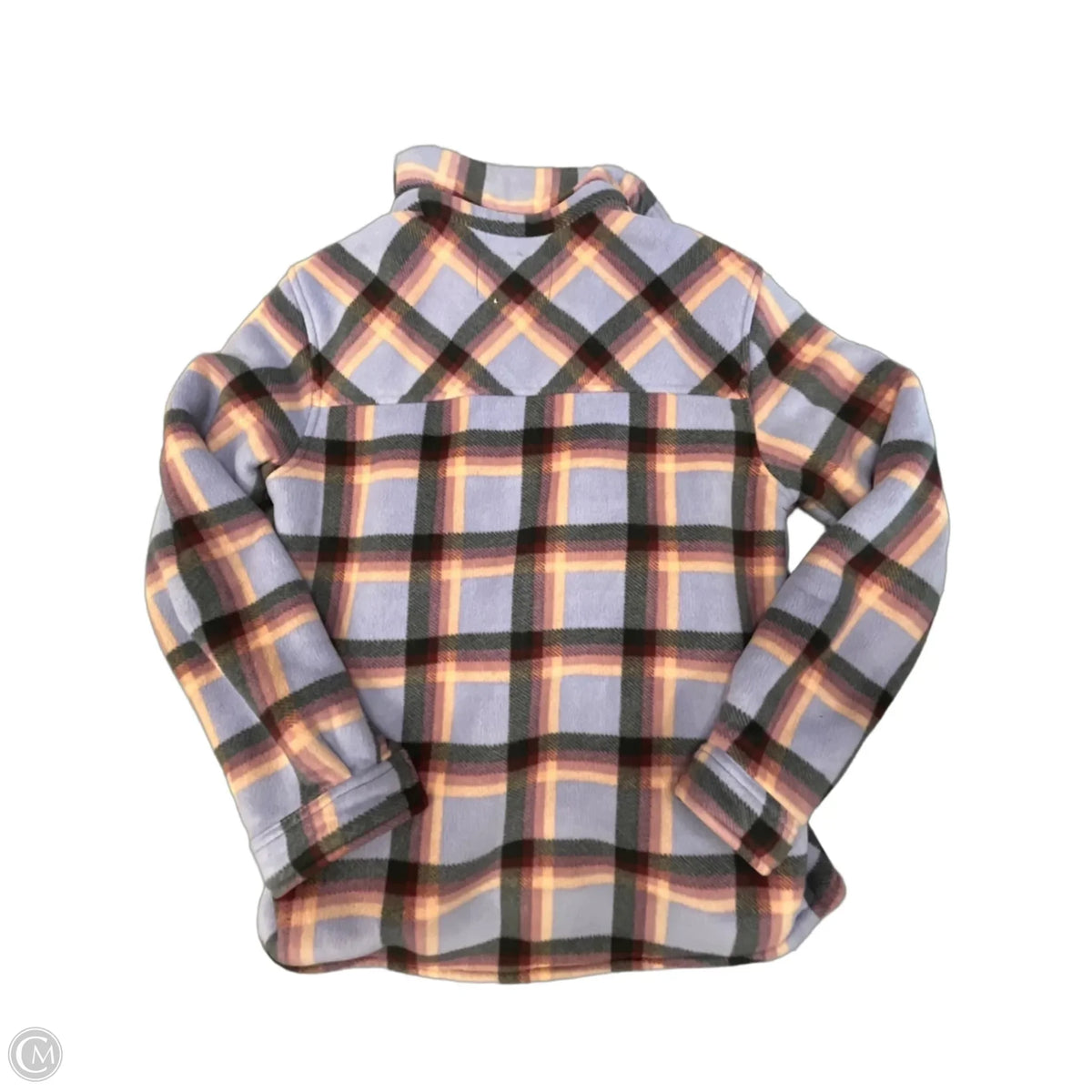 Jacket Shirt By Sage In Plaid Pattern, Size: S