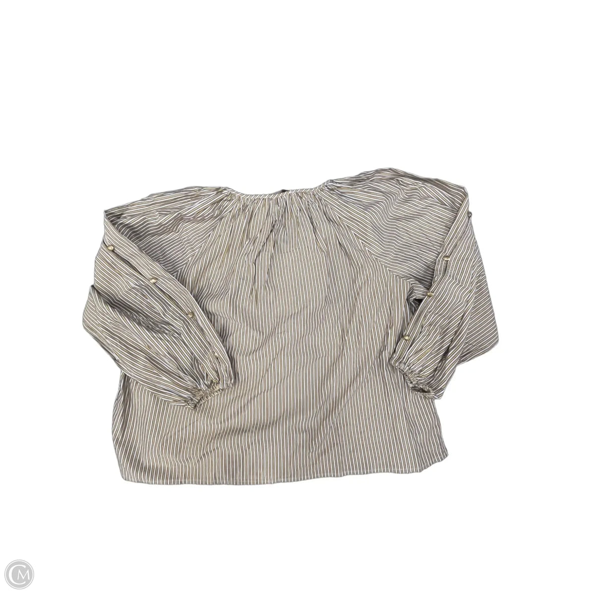 Top Long Sleeve By Loft In Striped Pattern, Size: L
