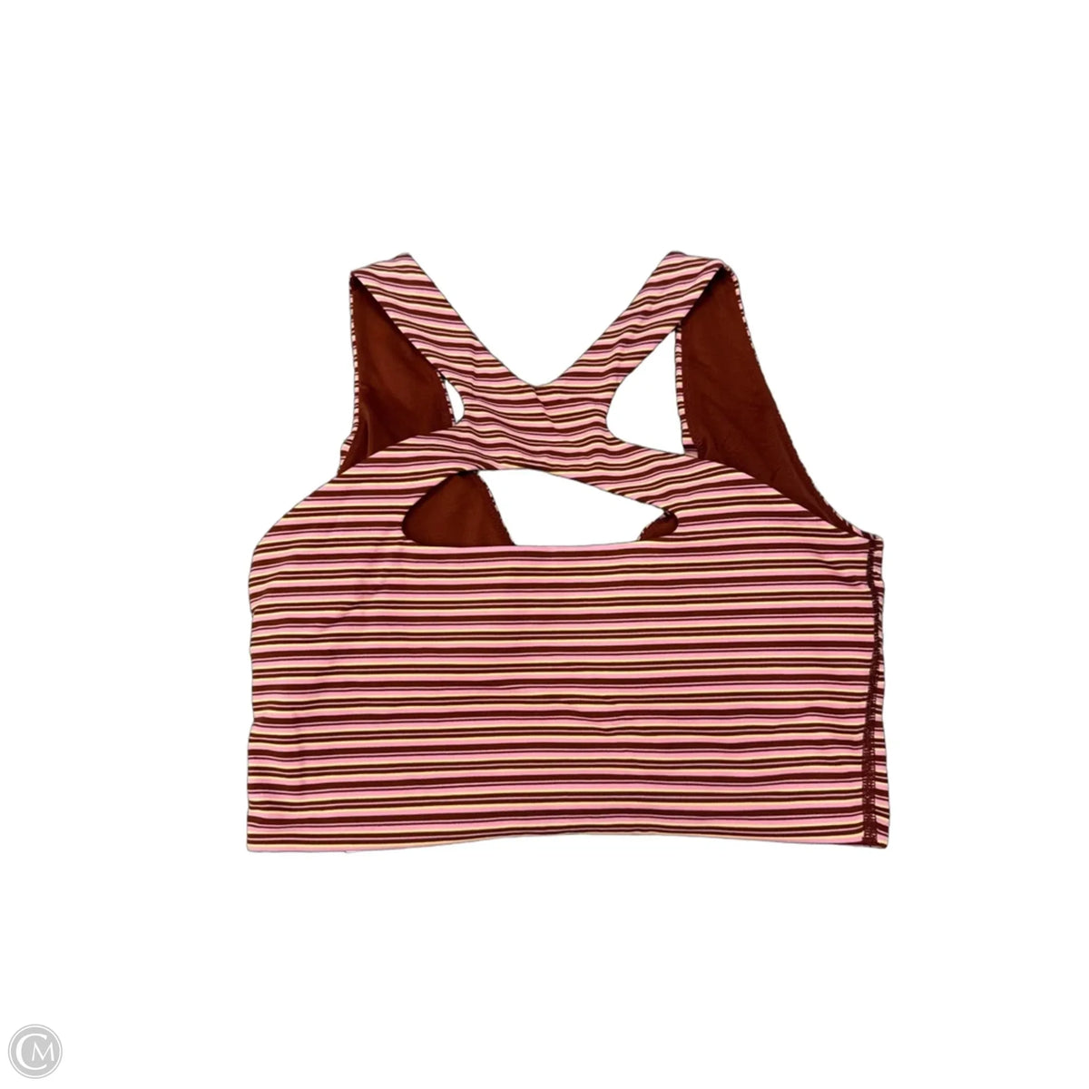 Athletic Bra By Lululemon In Striped Pattern, Size: M