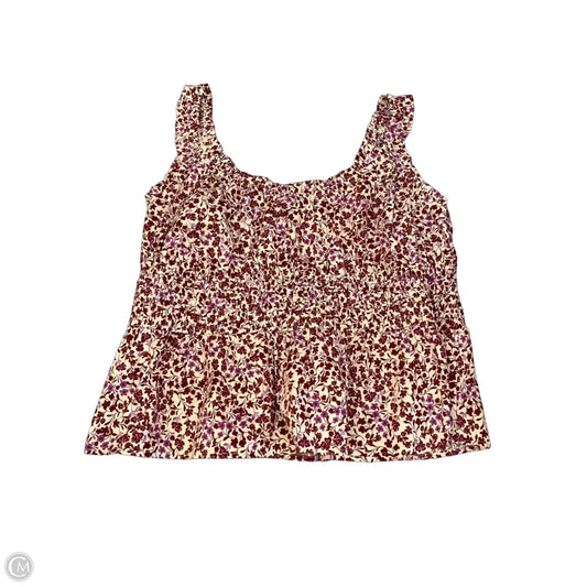 Top Sleeveless By Terra & Sky In Floral Print, Size: 3x