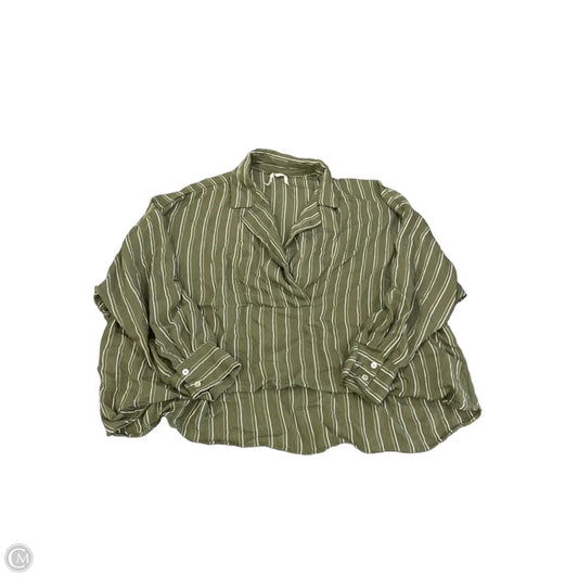 Top Long Sleeve By Anthropologie In Striped Pattern, Size: L