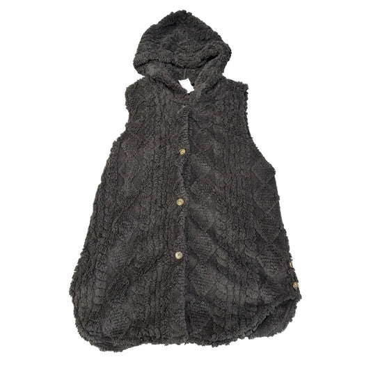 Vest Faux Fur & Sherpa By Miss Sparkling In Black, Size: Xl
