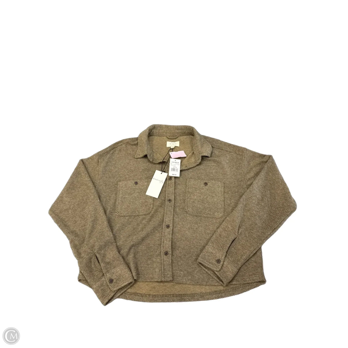 Jacket Shirt By Thread And Supply In Brown, Size: M