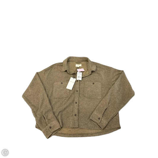 Jacket Shirt By Thread And Supply In Brown, Size: M