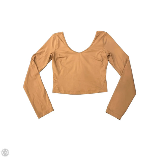 Athletic Top Long Sleeve Collar By Lululemon In Brown, Size: M