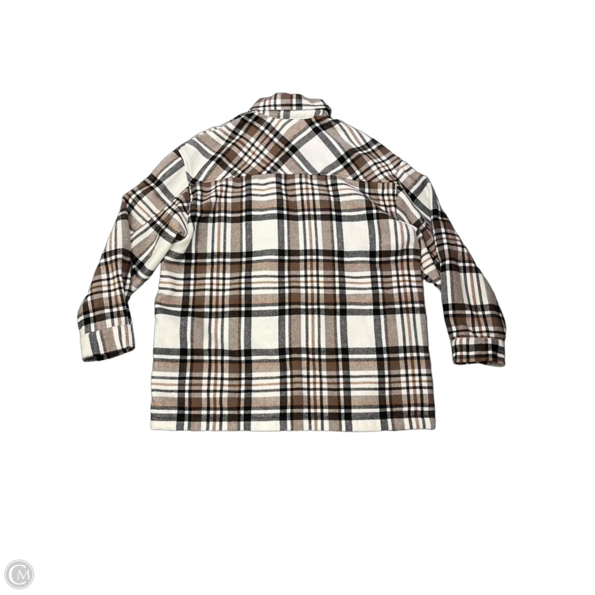 Jacket Shirt By Hfx In Plaid Pattern, Size: S