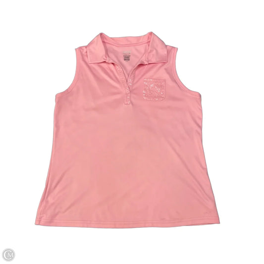 Athletic Tank Top By Izod In Pink, Size: L