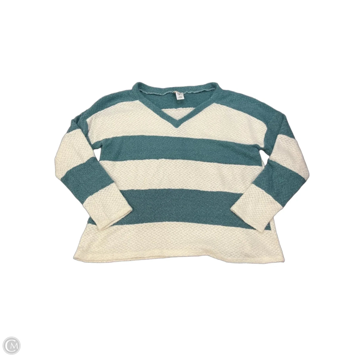 Sweater By Bibi In Blue & White, Size: L