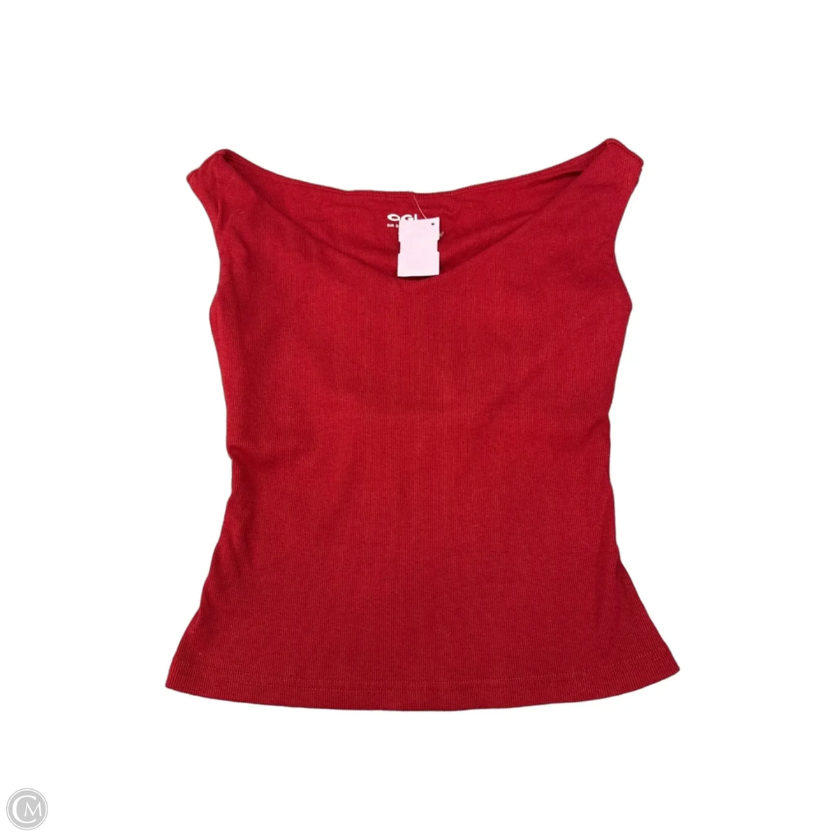 Top Sleeveless By Ogl In Red, Size: S