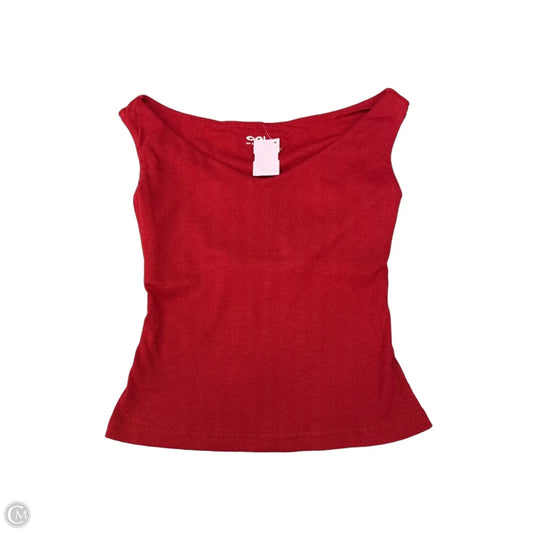 Top Sleeveless By Ogl In Red, Size: S