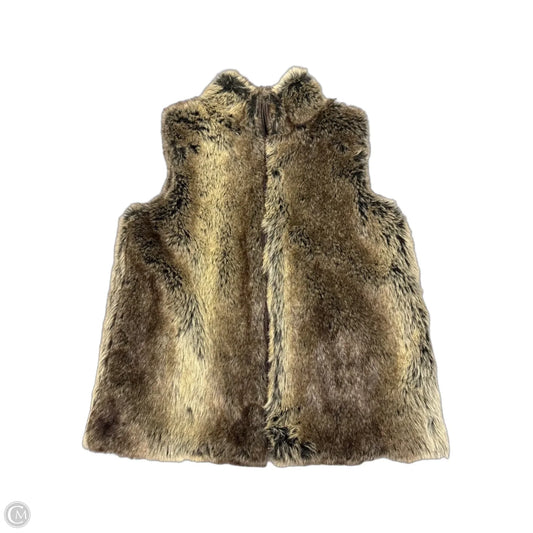 Vest Faux Fur & Sherpa By Lisa International In Brown, Size: S