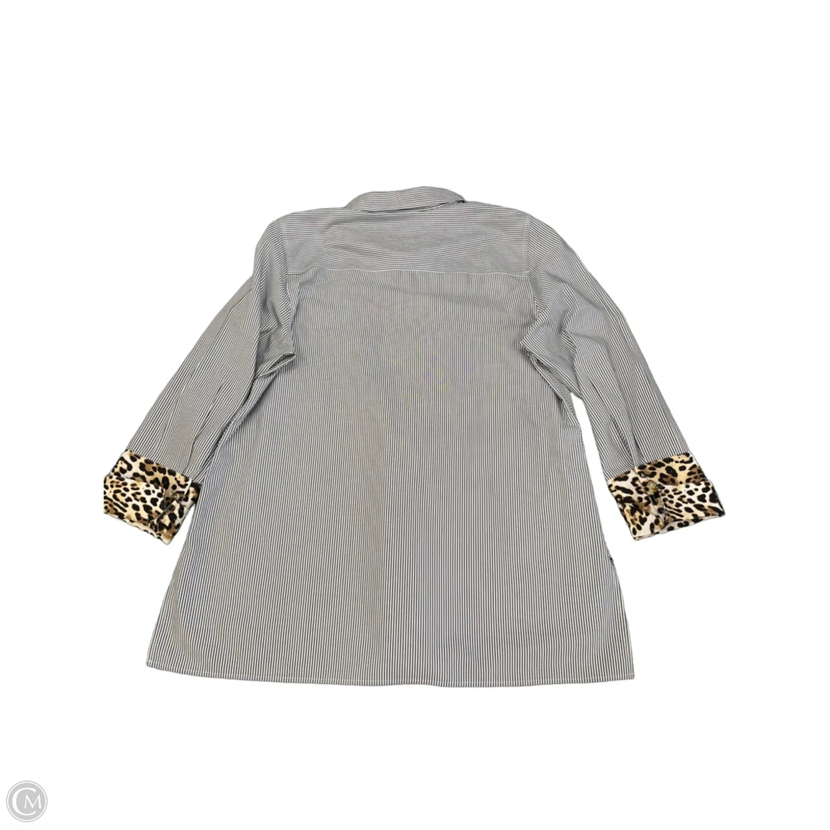 Top Long Sleeve By Chicos In Striped Pattern, Size: Xl