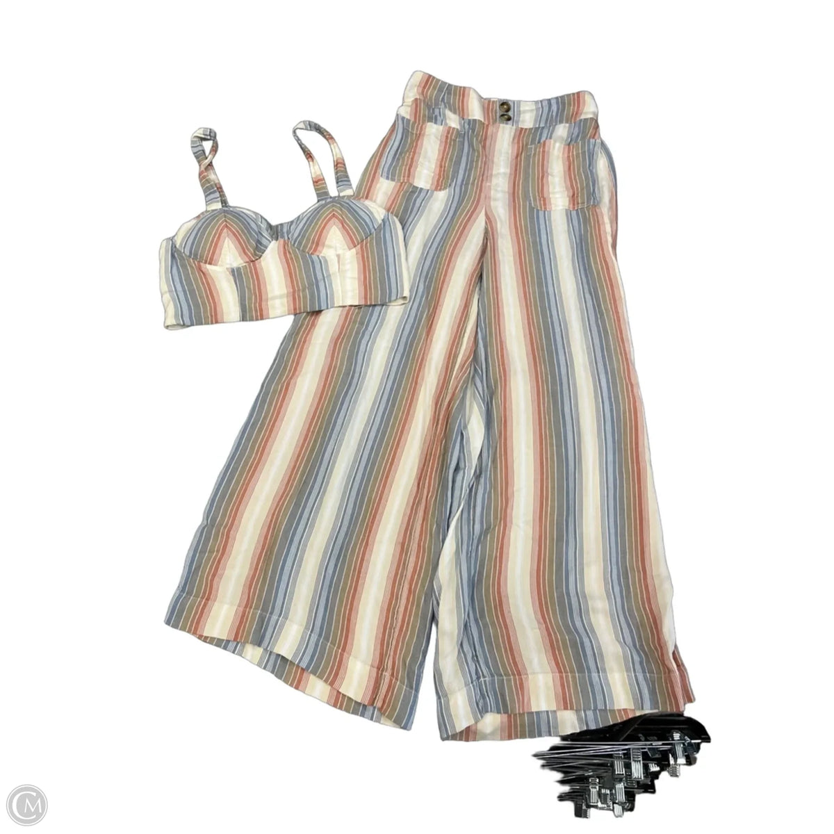 Pants Set 2pc By American Eagle In Striped Pattern, Size: S