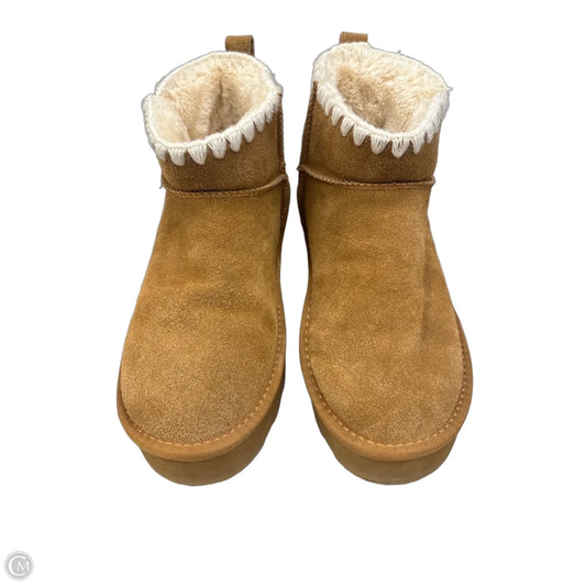 Boots Ankle Flats By Cushionaire In Brown, Size: 8