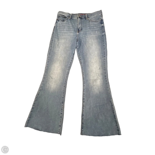 Jeans Flared By Lucky Brand In Blue Denim, Size: 14
