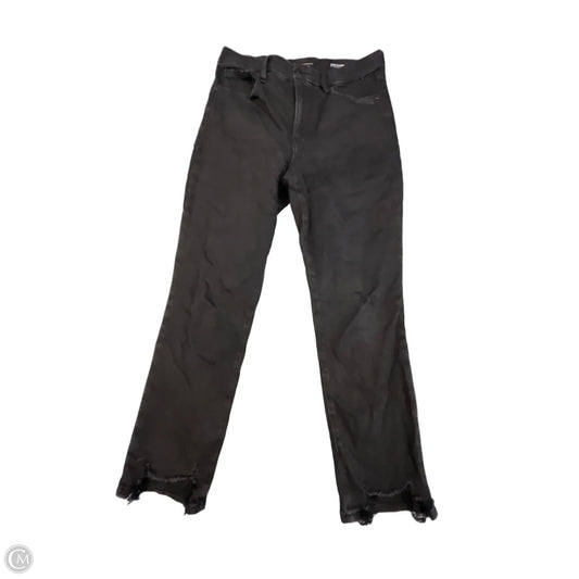 Jeans Straight By Good American In Black Denim, Size: 14