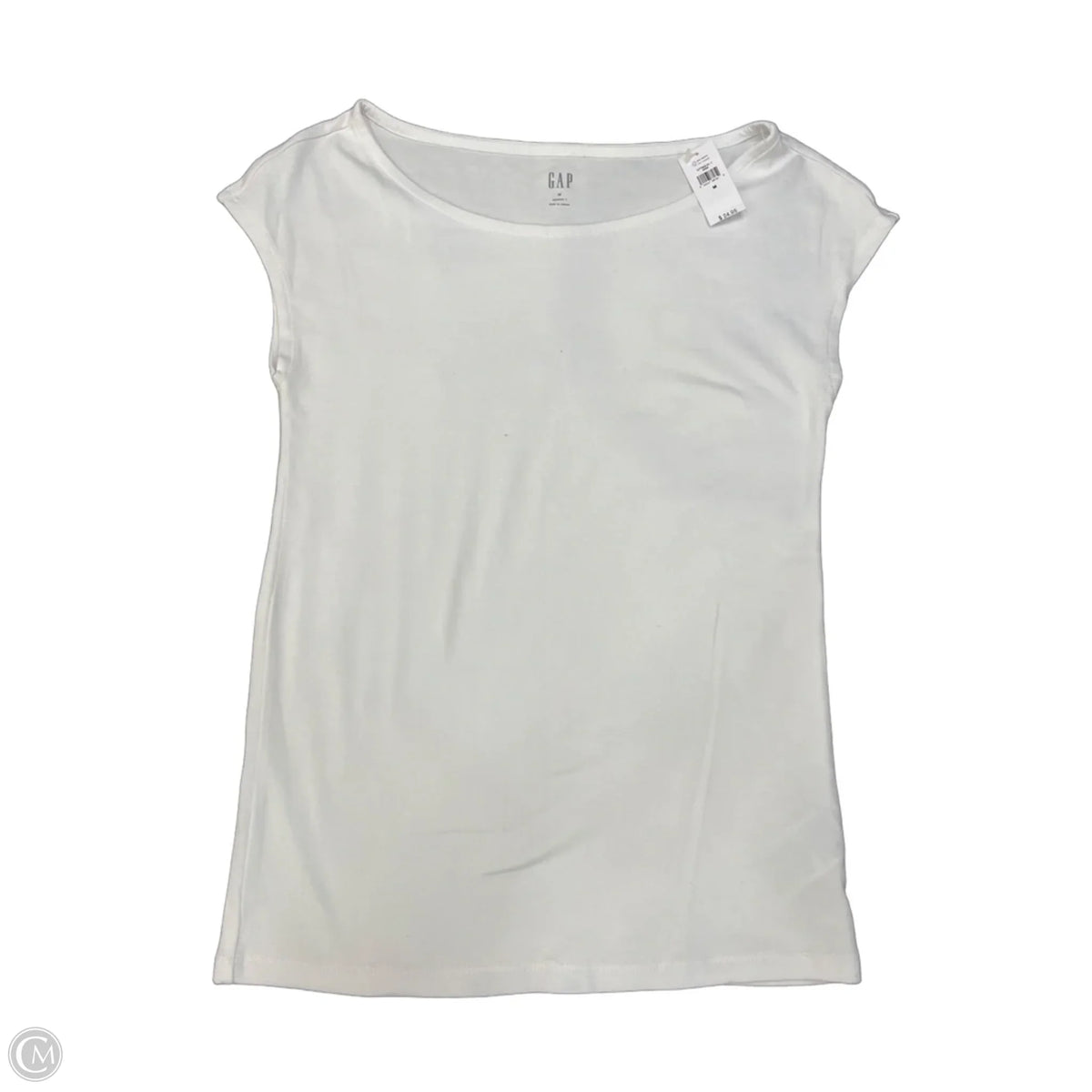 Top Sleeveless By Gap In White, Size: M