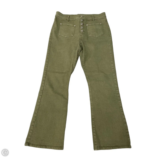 Jeans Cropped By Loft In Green Denim, Size: 4