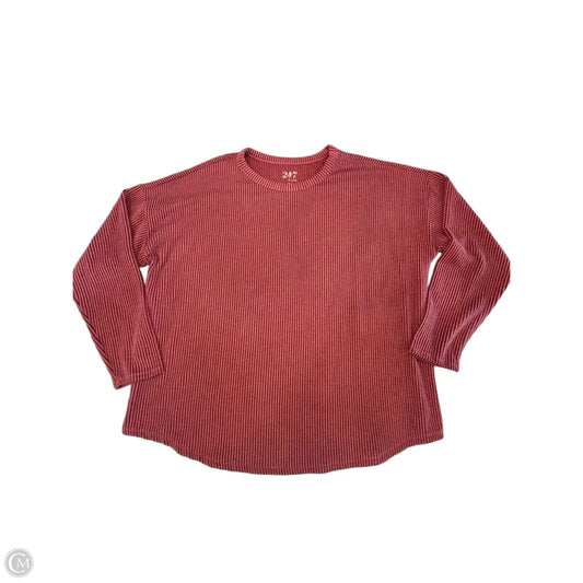 Top Long Sleeve By Maurices In Maroon, Size: Xl