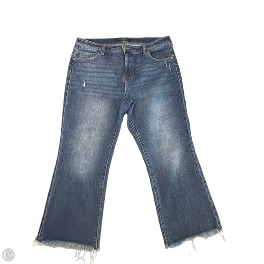 Jeans Cropped By Liverpool In Blue Denim, Size: 12