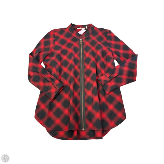 Jacket Shirt By Soft Surroundings In Plaid Pattern, Size: Xl
