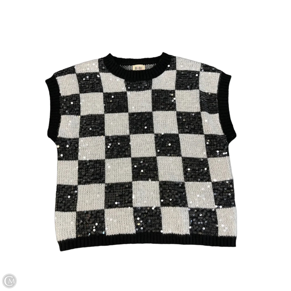 Vest Sweater By Bibi In Black, Size: M