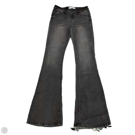 Jeans Flared By Kancan In Black Denim, Size: 4