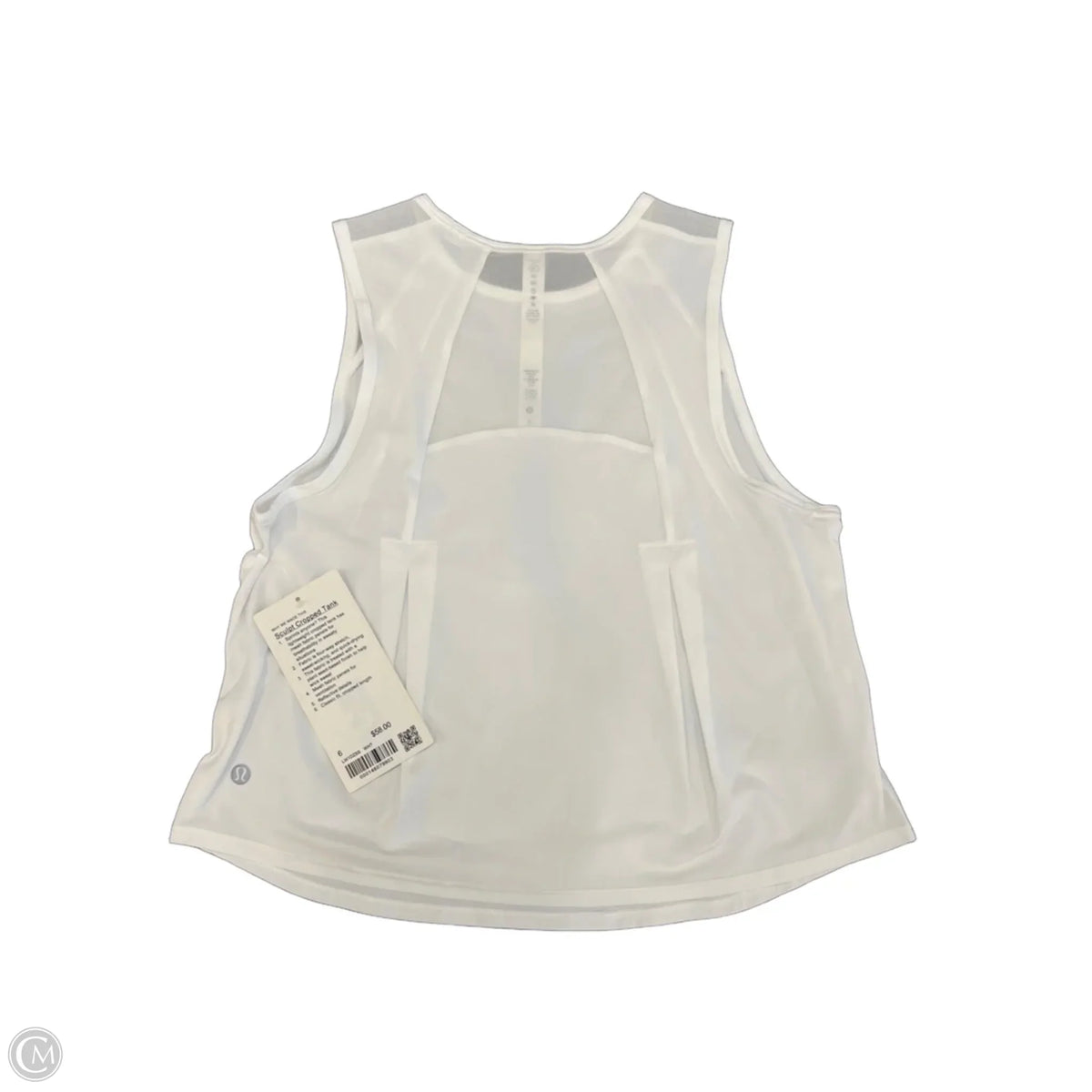 Athletic Tank Top By Lululemon In White, Size: S