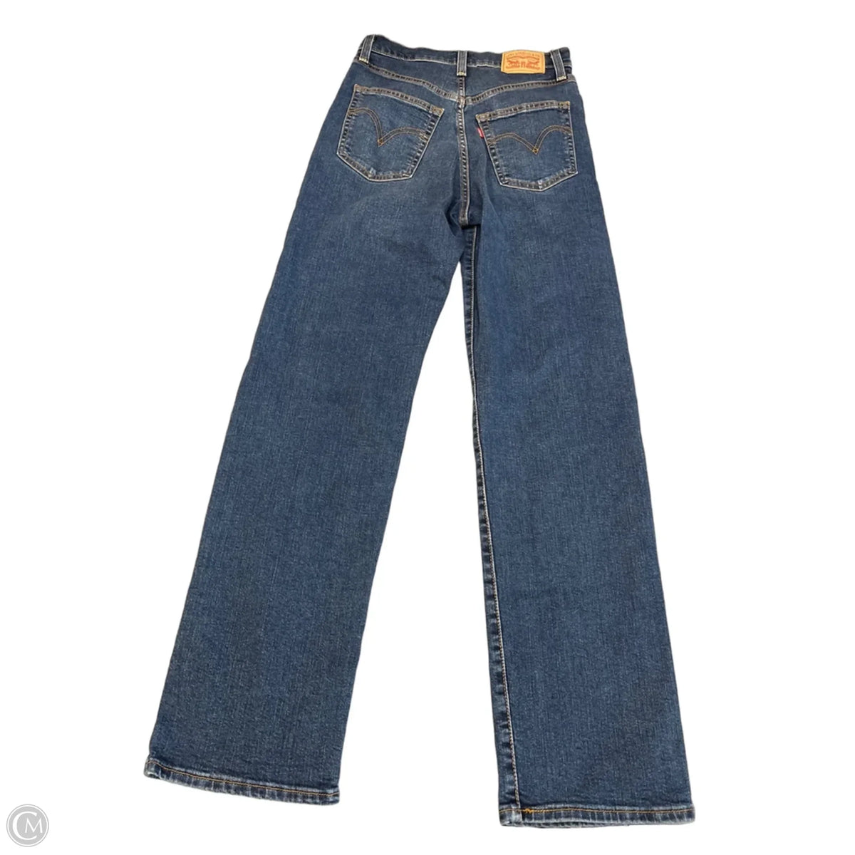 Jeans Straight By Levis In Blue Denim, Size: 4