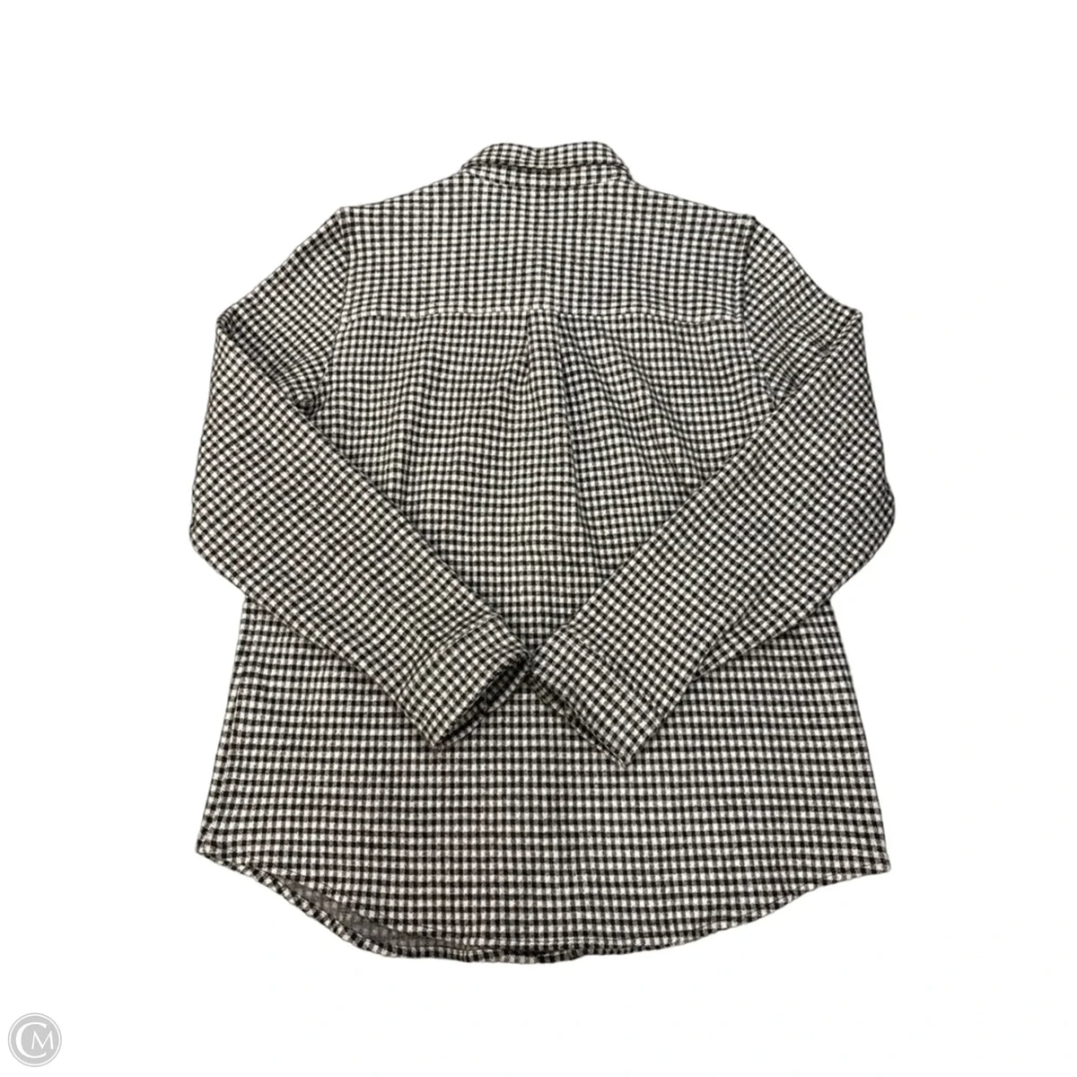 Jacket Shirt By Faherty In Black & White, Size: M