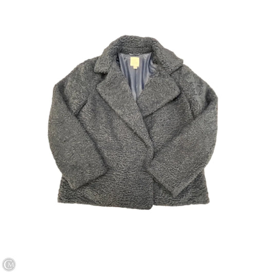 Jacket Faux Fur & Sherpa By Lc Lauren Conrad In Blue, Size: S