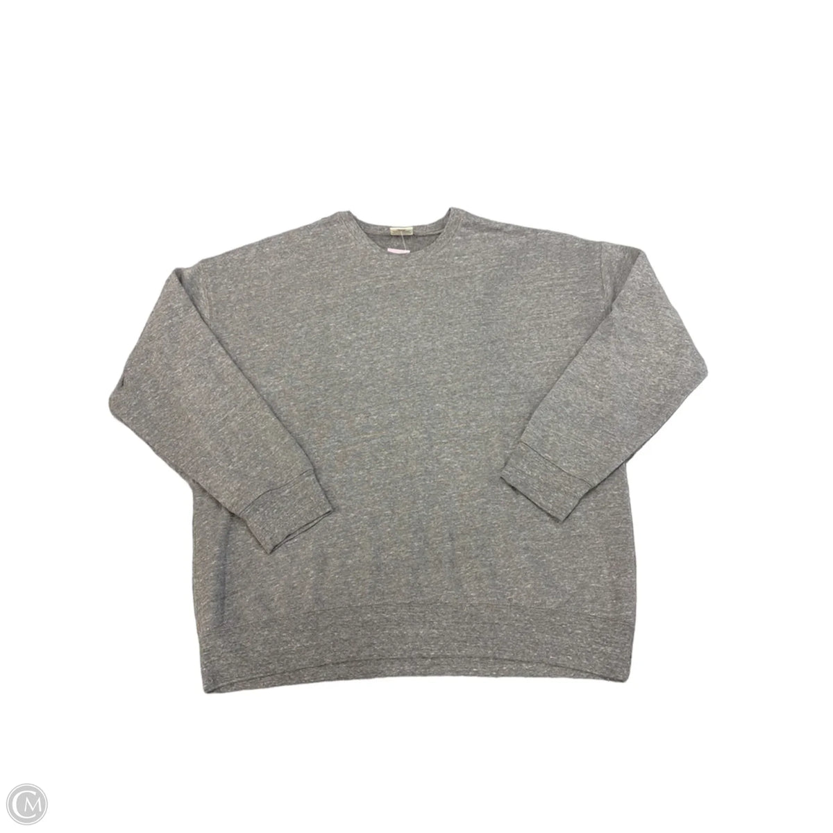 Top Long Sleeve By Oat In Grey, Size: L