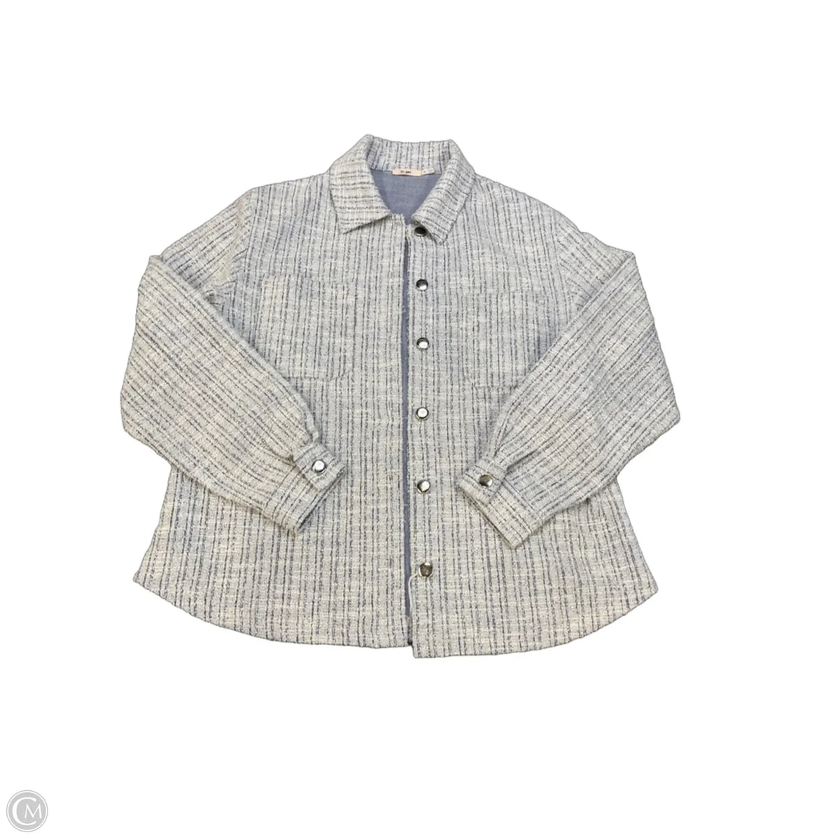 Jacket Shirt By Mi Ami In Blue, Size: M