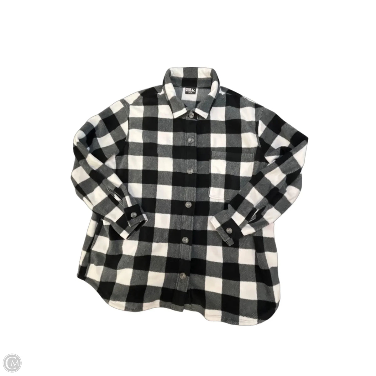 Jacket Shirt By Eddie Bauer In Black & White, Size: Xl