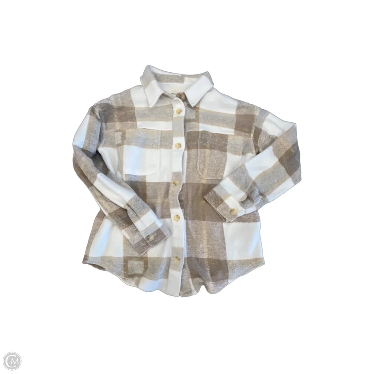 Jacket Shirt By Thread And Supply In Plaid Pattern, Size: M