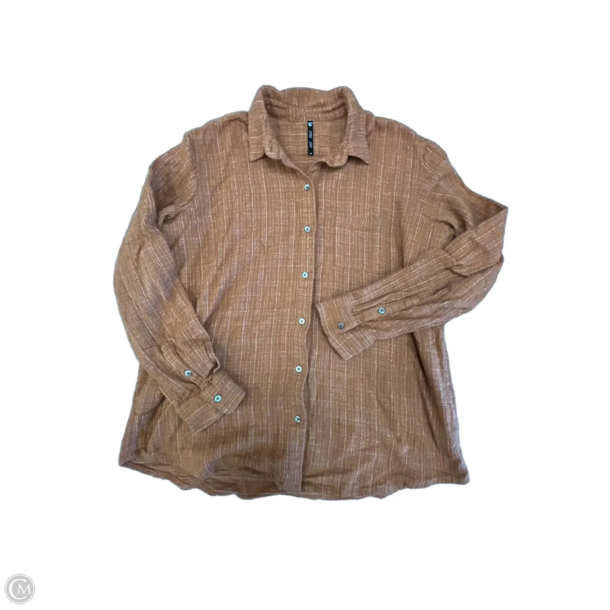 Top Long Sleeve By Kudi In Brown, Size: M