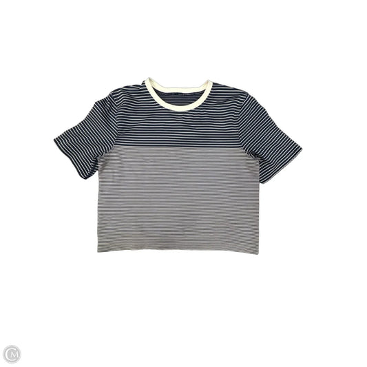Athletic Top Short Sleeve By Lululemon In Striped Pattern, Size: S