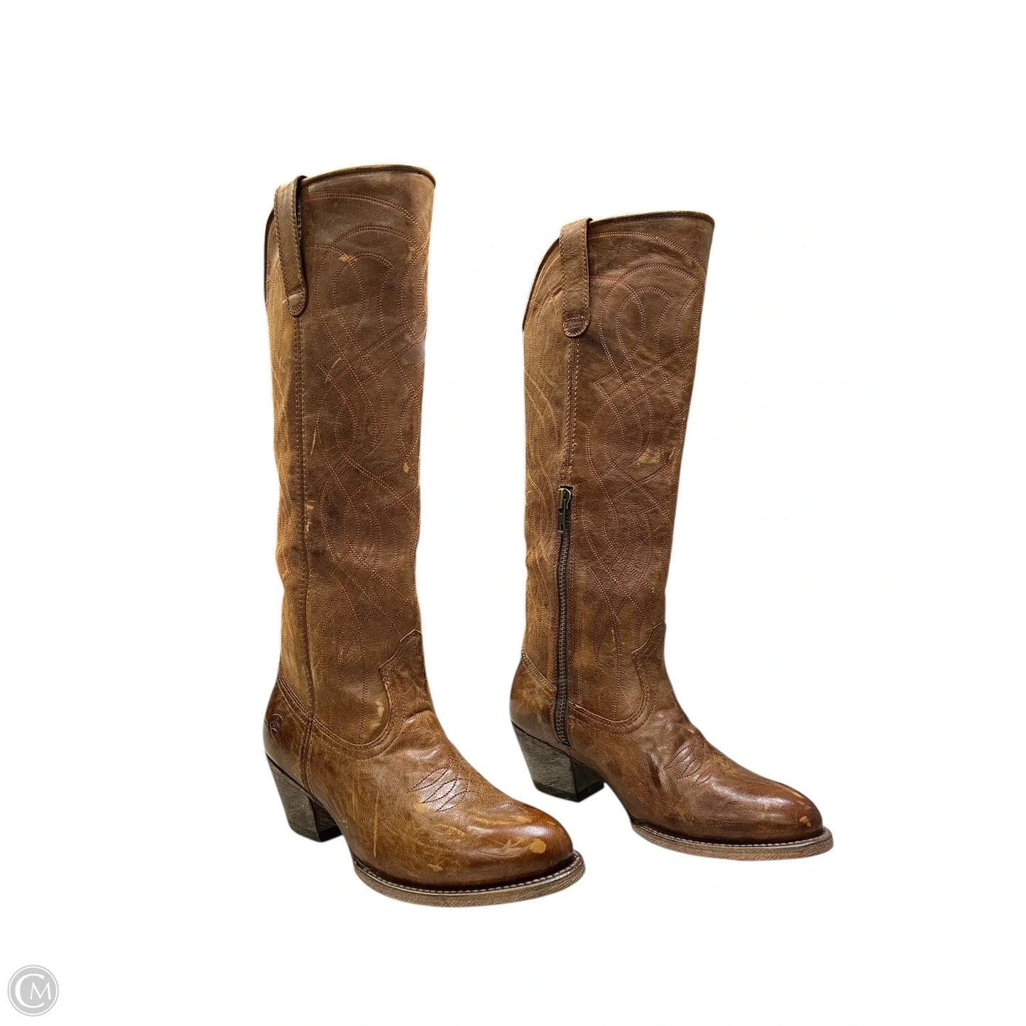 Boots Knee Heels By Ariat In Brown, Size: 6.5