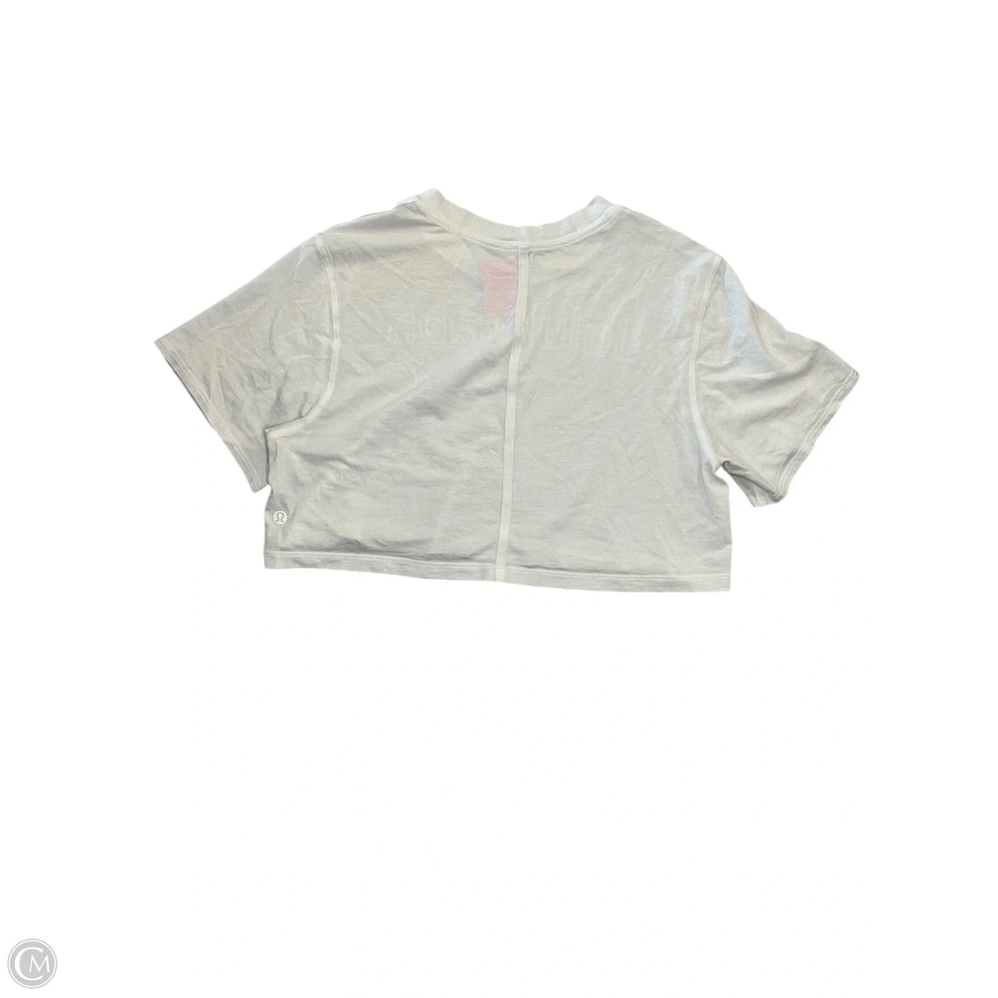 Athletic Top Short Sleeve By Lululemon In White, Size: S