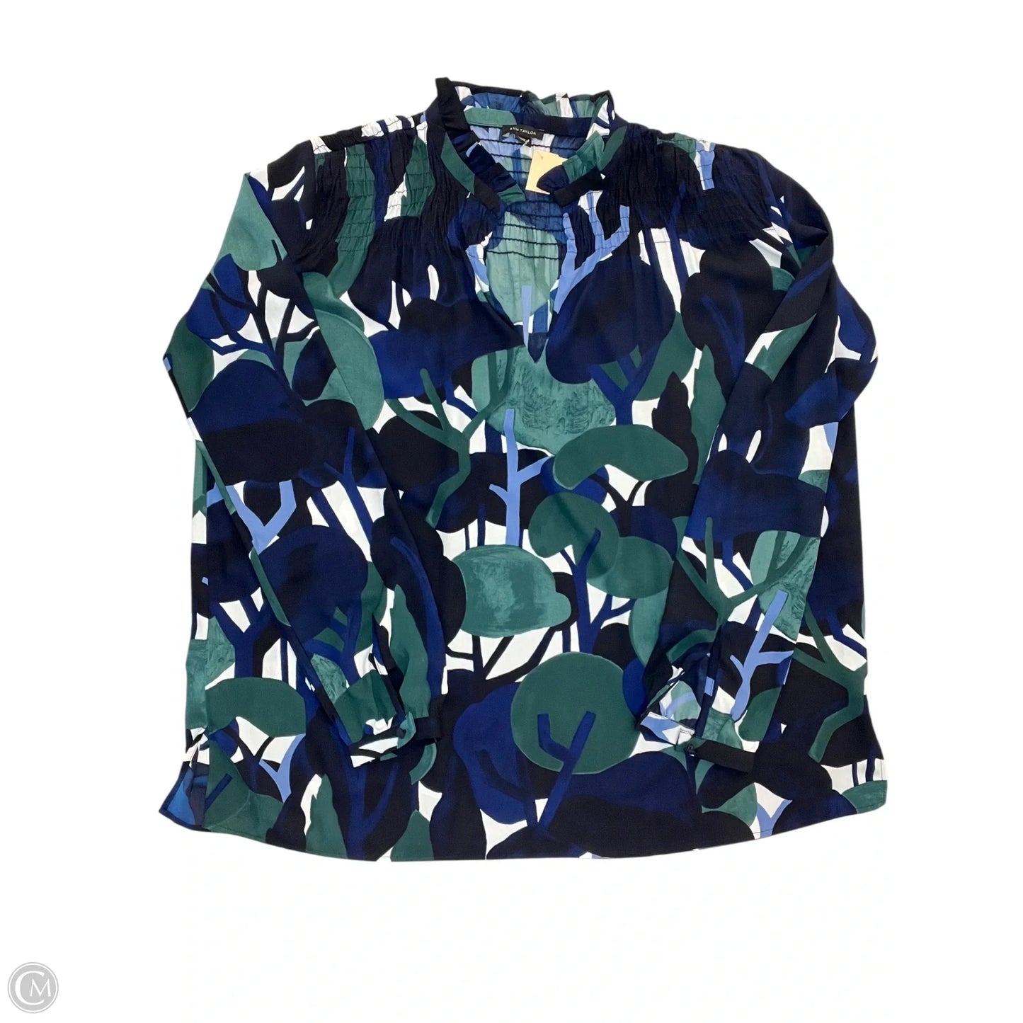 Blouse Long Sleeve By Ann Taylor In Floral Print, Size: Xs